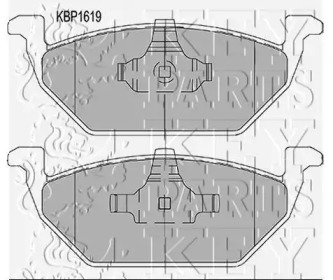 KEY PARTS kbp1619 -  Комплект тормозных колодок, дисковый тормоз